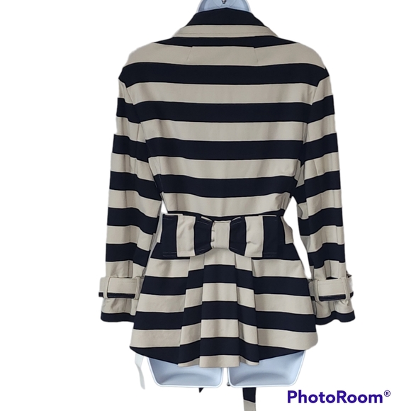 Sold Other Platform! Kate Spade Coat/Jacket Pleats Bow Belted Gold Buttons - Picture 5 of 13